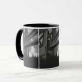 Vintage Stahlbauarchitektur Wolkenkratzer Tasse (Vorderseite Links)