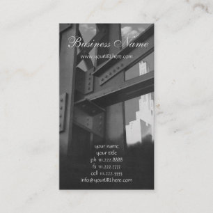 Vintage Stahlbauarchitektur Wolkenkratzer Visitenkarte