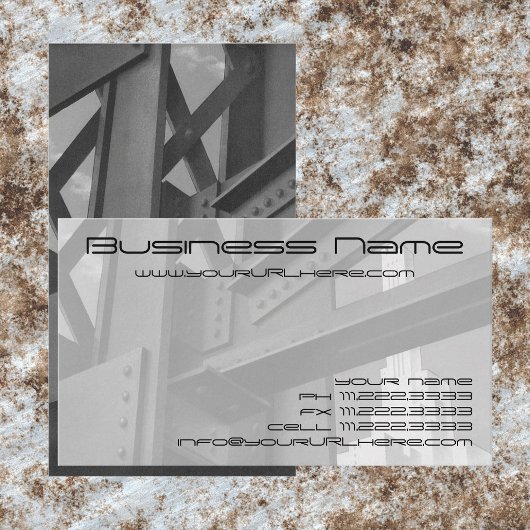 Vintage Stahlbauarchitektur Wolkenkratzer Visitenkarte