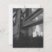 Vintage Stahlkonstruktion Wolkenkratzer Einladung (Vorderseite)