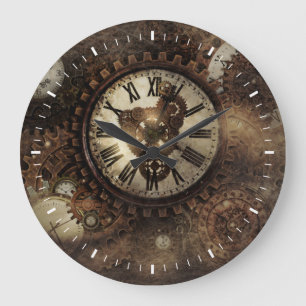 Vintage Stahluhren Große Wanduhr