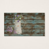 Vintage Stallholz Lavendel Hochzeit danke (Rückseite)