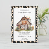 Vintage Stallkühe Geburtstagsparty Einladung (Stehend Vorderseite)