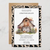 Vintage Stallkühe Geburtstagsparty Einladung (Vorne/Hinten)