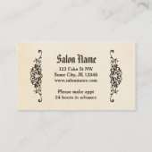 Vintage Stammes- Hairstylisthaar-Stylistscheren Visitenkarte (Rückseite)