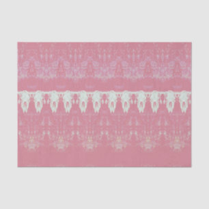 Vintage-Stammesmuster Rosa Weiße Stierschädel Seidenpapier