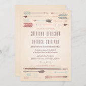 Vintage Stammespfeile Einladung zur Hochzeit (Vorne/Hinten)