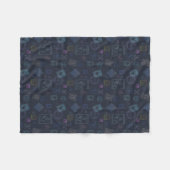 Vintage Stamp Pattern Fleece - Dark (Vorderseite (Horizontal))