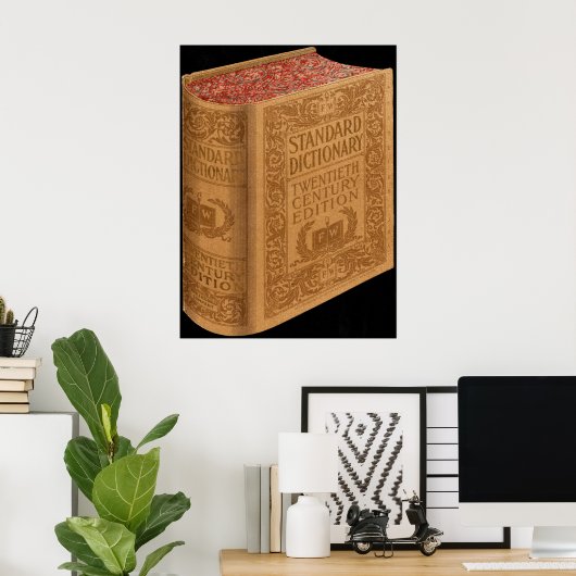 Vintage Standardwörterbücher Poster (Heimbüro)