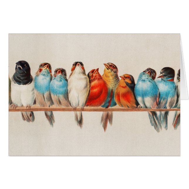 Vintage Stange der Vögel durch Hector Giacomelli (Vorderseite (Horizontal))