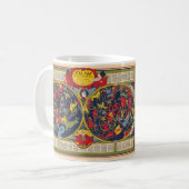 Vintage Star Map Constellations Celestis Chart Kaffeetasse (Vorderseite Links)