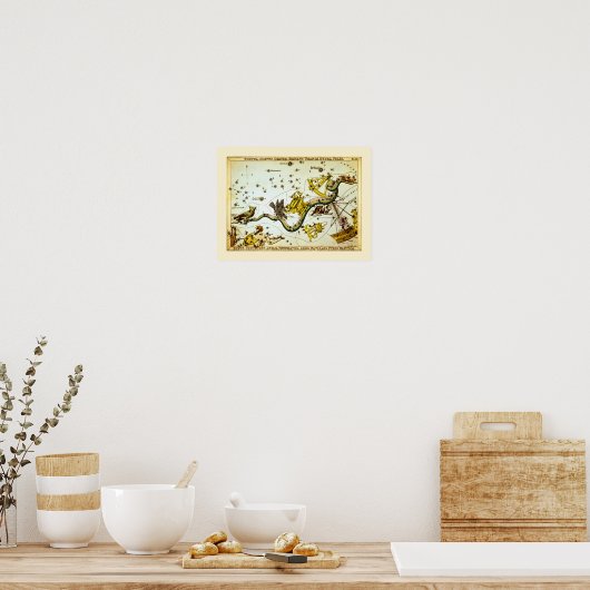 Vintage Star Map - Sternbild-Atlas Poster (Küche)