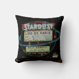 Vintage Stardust Casino Las Vegas Neon-Schriftzug Kissen