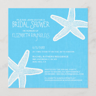 Vintage Starfish Beach Bridal Dusche Einladungen