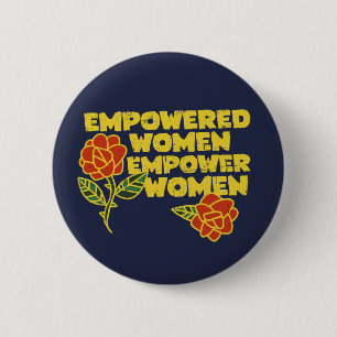 Vintage Starke Frauen Stärken Frauen Retro Feminis Button