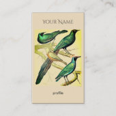 Vintage Starlings und Mynah-Vögel Kraft Visitenkarte (Vorderseite)