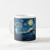 Vintage Starry Night Vincent Van Gogh Kaffeetasse (Vorderseite Links)