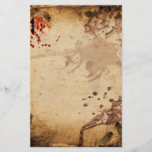 Vintage Stationerie mit Blutflecken Briefpapier