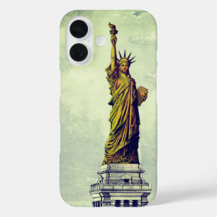 Vintage-Statue der Freiheit iPhone 16 Hülle