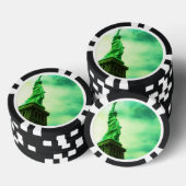Vintage-Statue-der-Freiheit-Pokerkarten Pokerchips (Stapel)