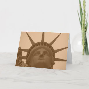 Vintage-Statue of Liberty im Sepia-Ton Karte