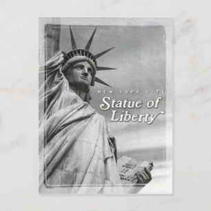 vintage Statue of Liberty Postkarte