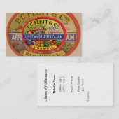 Vintage Stau-Geschäfts-Karte Visitenkarte (Vorne/Hinten)