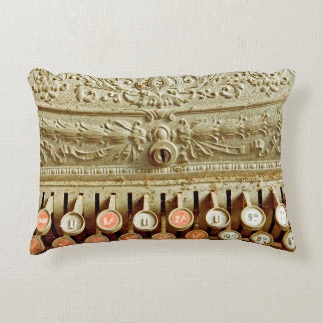 Vintage, staubgedeckte Kasse Dekokissen (Vorderseite)