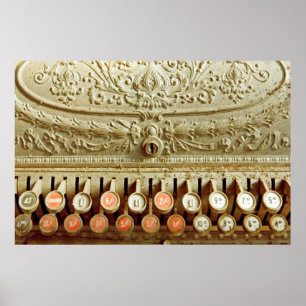 Vintage, staubgedeckte Kasse Poster