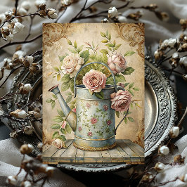 Vintage, staubige rosa Rosenbukett Seidenpapier