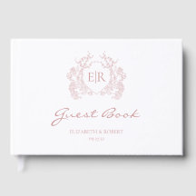 Vintage Staubrosa Florales Wappen Monogramm Hochze