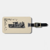 Vintage Steam Engine Gepäckanhänger (Vorderseite horizontal)