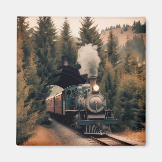 Vintage Steam Engine Train Magnet (Vorne)