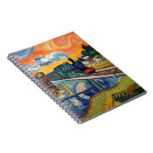 Vintage Steam Engine Train Sketch Notizblock (Rechte Seite)