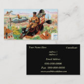 Vintage Steam Punk Fun Business Card Visitenkarte (Vorne/Hinten)
