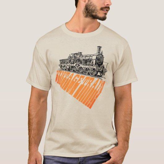Vintage Steam Train Graphic T-Shirt (Vorderseite)