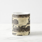 Vintage Steam Train Pattern | Heritage Railway Mug Kaffeetasse (Mittel)