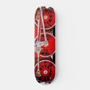 Vintage Steam Train Wheels Skateboard
