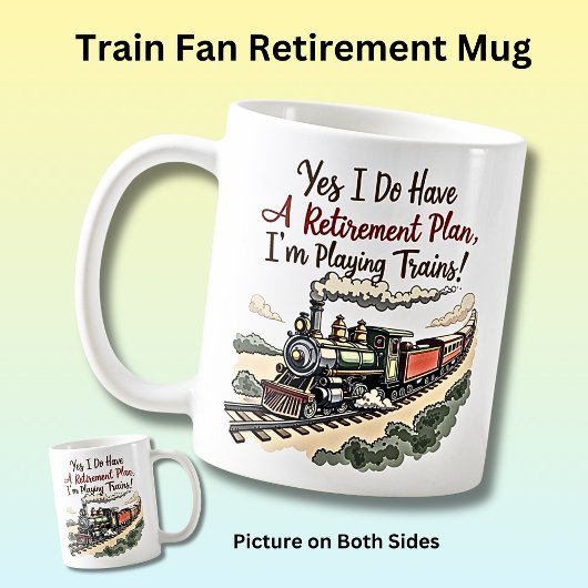 Vintage Steam Train Yes Retirement Plan Kaffeetasse