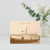 Vintage Steamboat Islander Postkarte (Stehend Vorderseite)