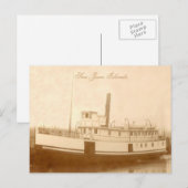 Vintage Steamboat Islander Postkarte (Vorne/Hinten)