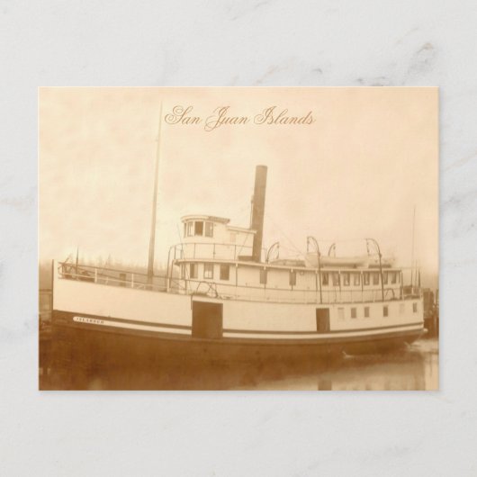 Vintage Steamboat Islander Postkarte (Vorderseite)