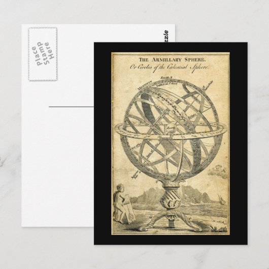 Vintage Steampunk-Abbildung Postkarte (Vorne/Hinten)