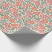 Vintage Steampunk Alt Lock Key Red Poppe Geschenkpapier (Ecke)