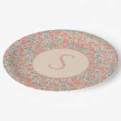 Vintage Steampunk Alt Lock Key Red Poppe Pappteller (Schrägansicht)