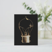 Vintage Steampunk Art Glühbirne Postkarte (Stehend Vorderseite)