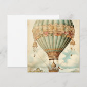 Vintage-Steampunk-Blauer Heißluftballon (Vorne/Hinten)