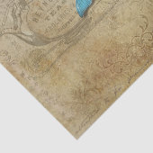 Vintage Steampunk Blue Butterfells auf Parchment Seidenpapier (Ausschnitt)