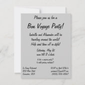 Vintage Steampunk Bon Voyage Party Einladung (Rückseite)