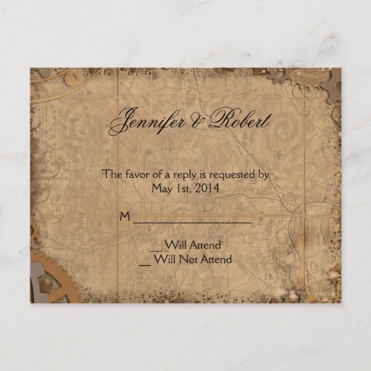 Vintage Steampunk Bride UAWG Postkarte (Vorderseite)